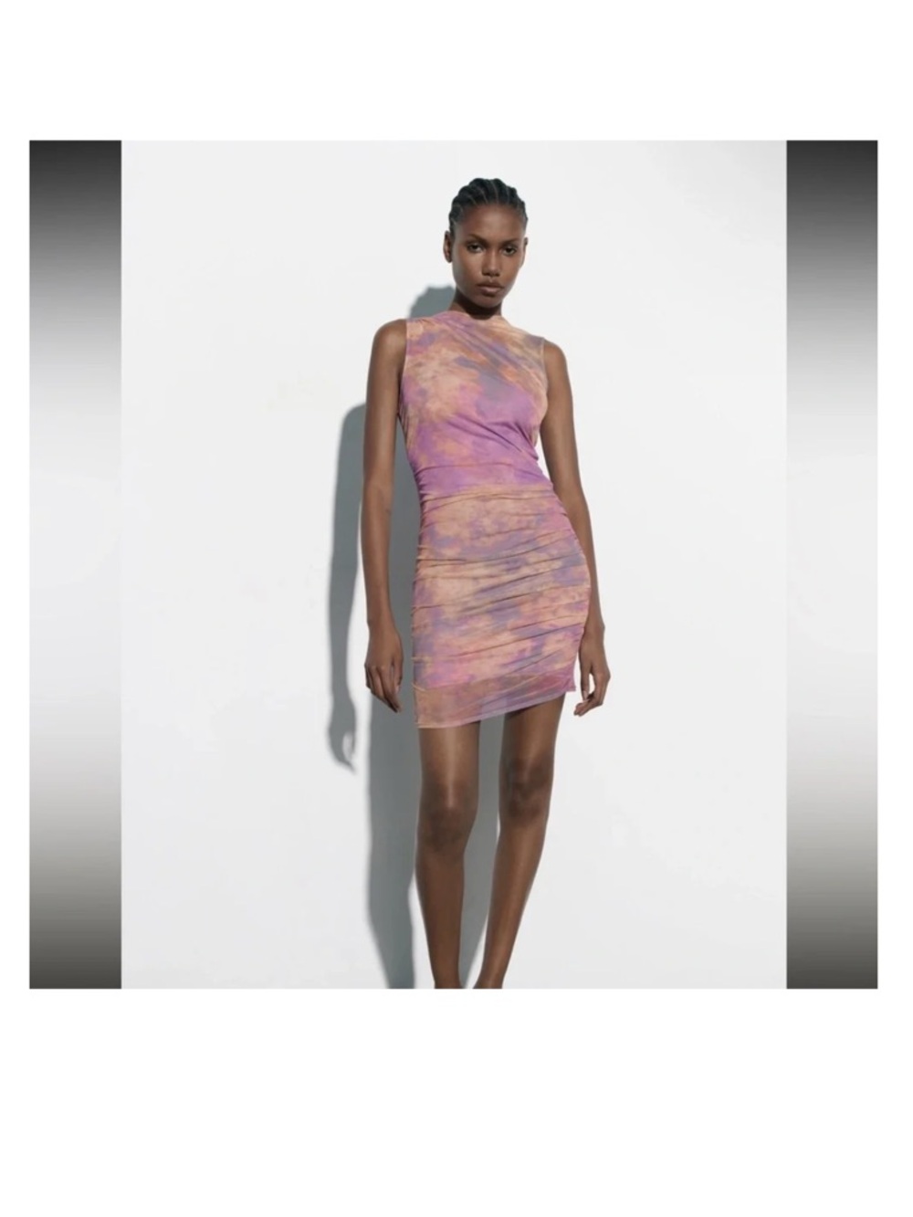 Zara Purple Sunset Tie Dye Dress